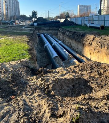 urban pipes in soil